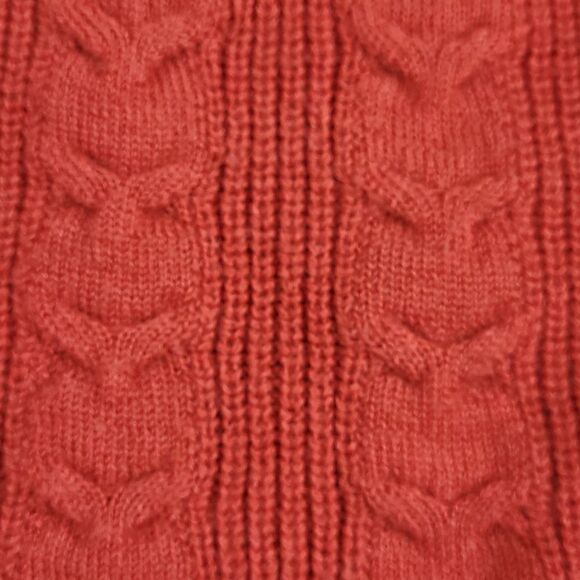 ANTHROPOLOGIE PSL Far Away From Close CABLEKNIT RED ORANGE RUST FIT FLARE DRESS - Picture 6 of 11